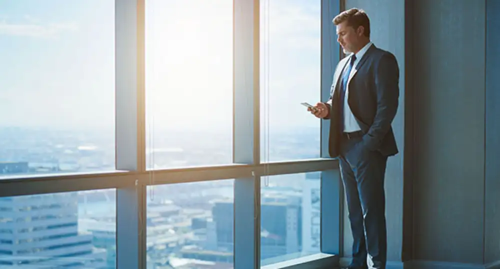 Business Consultant on Phone